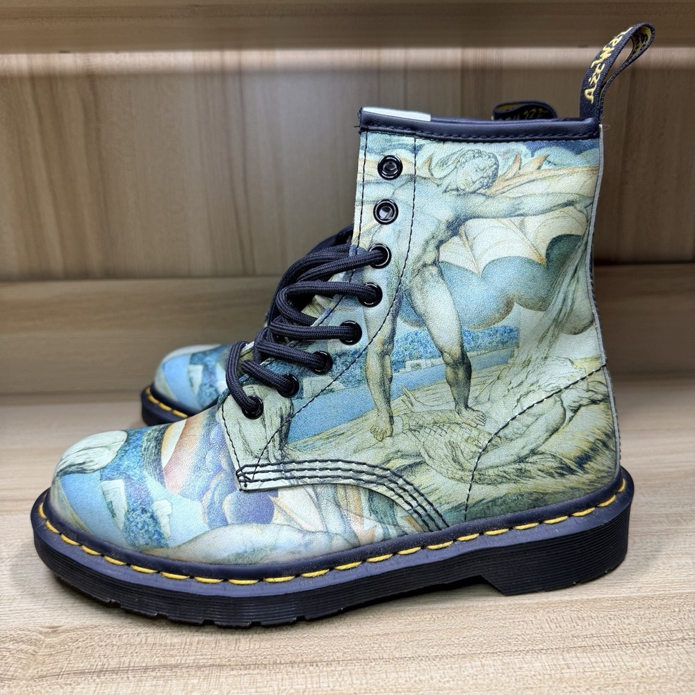 Rare Dr. Martens Tate Museum William Blake Satan 1460 Combat Boots US:M6 W7‎ - Picture 5 of 10